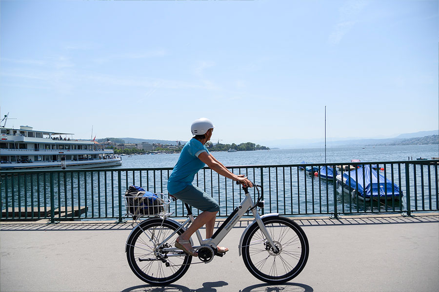 E-bikes on Lake Zurich
