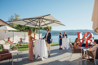 Aperitif with lake view